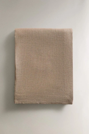 Льняная рождественская скатерть с металлической нитью- Заказать в России