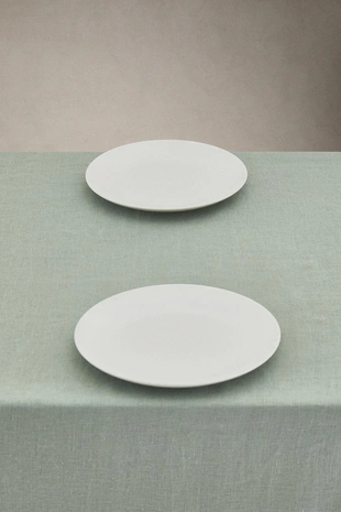 Льняное рождественское скатерть с деталями из ниток- Заказать в России