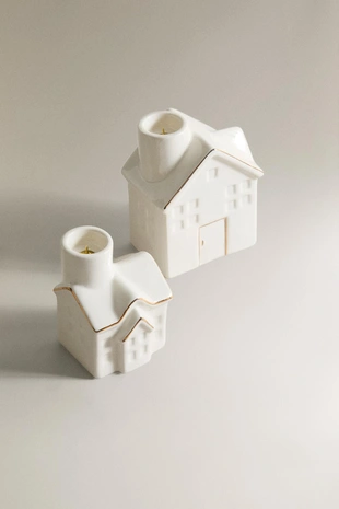 Светильник в форме домика для рождественских свечей с деталями на краю- Заказать в России