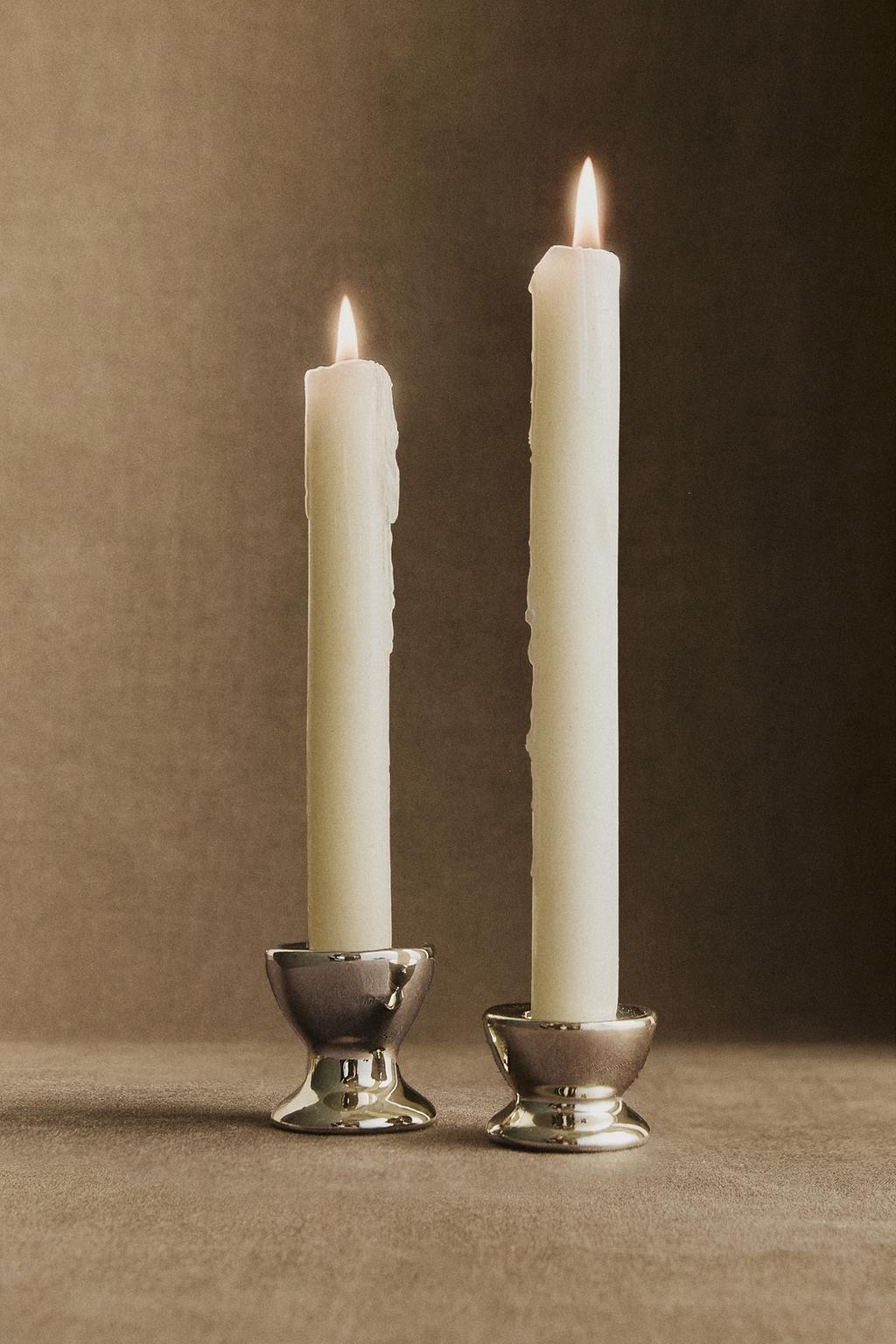 Металлический фарфоровый подсвечник для рождества