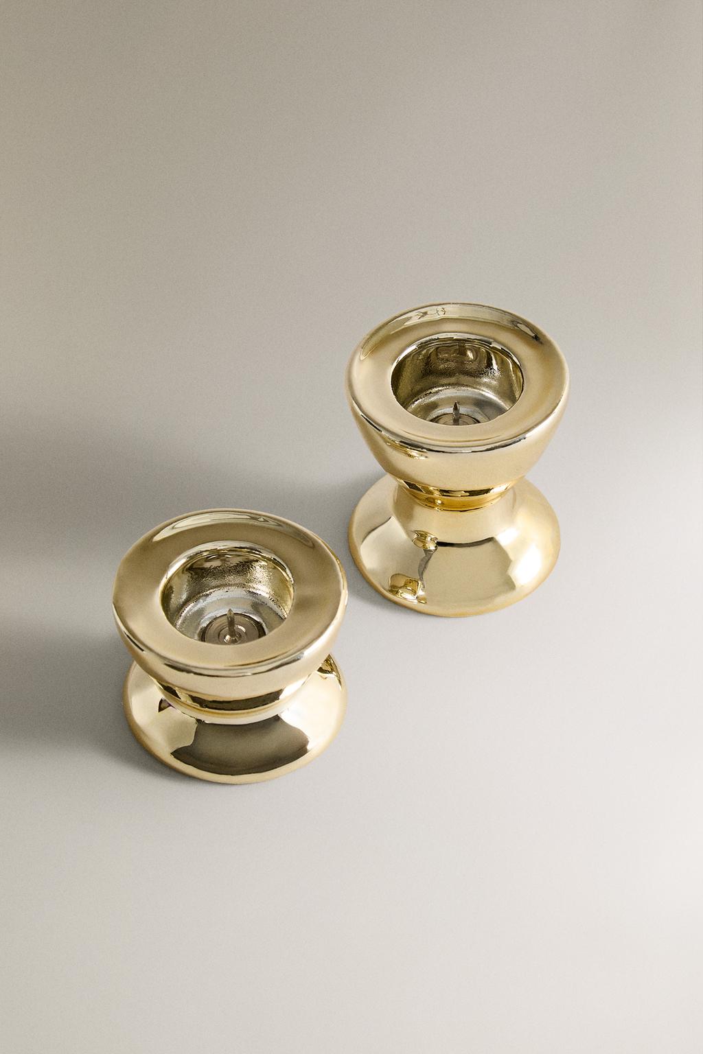 Металлический фарфоровый подсвечник для рождества