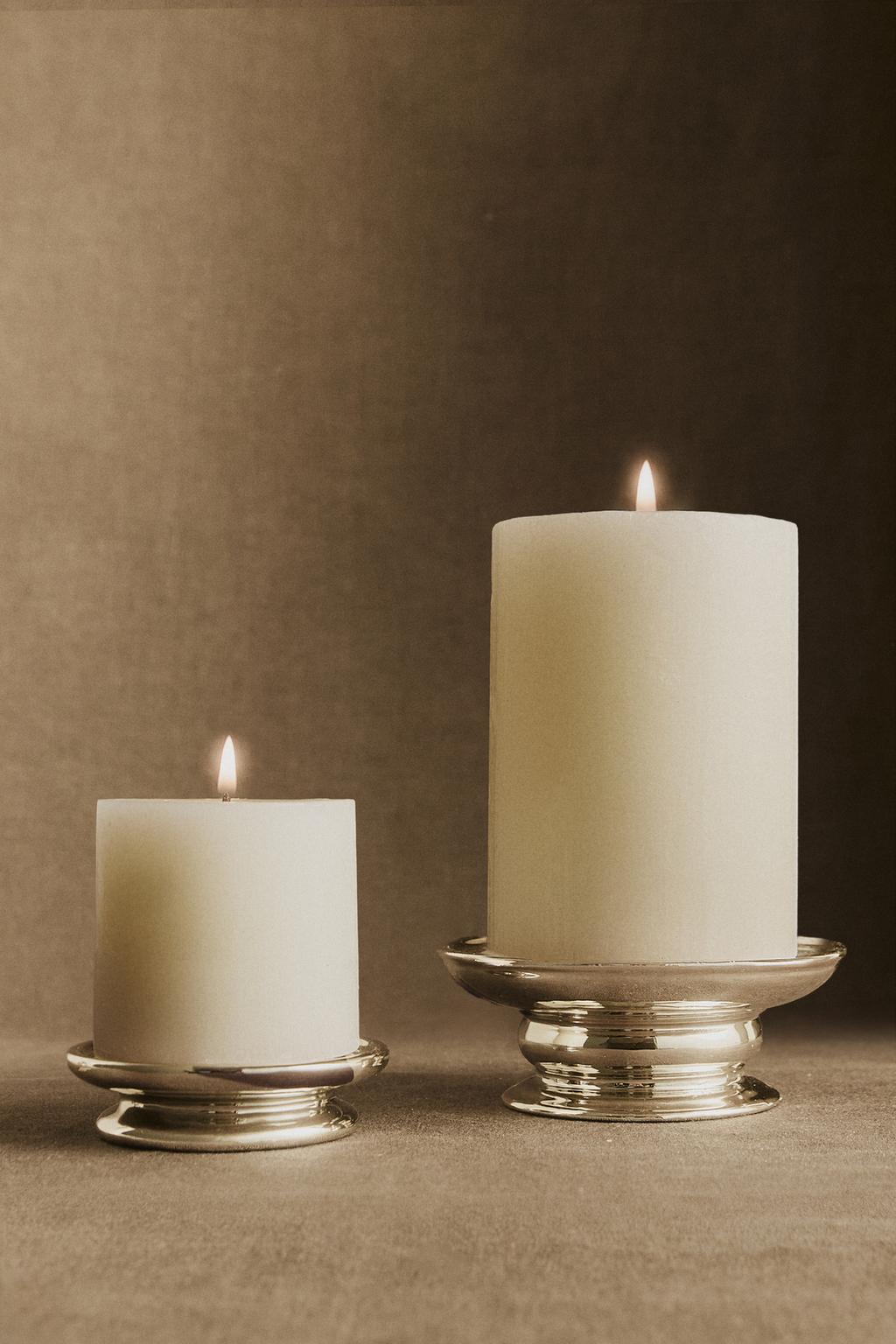 Светильник для рождественской свечи из блестящего фарфора