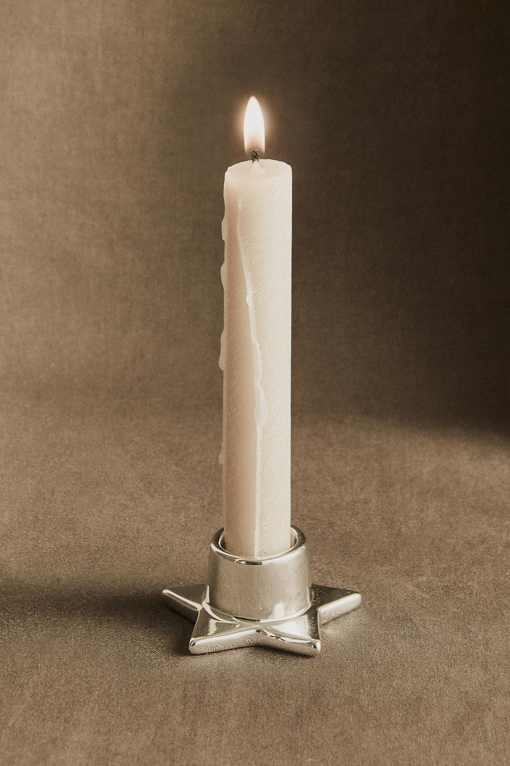 Мини подсвечник из фарфора в форме звезды для рождества