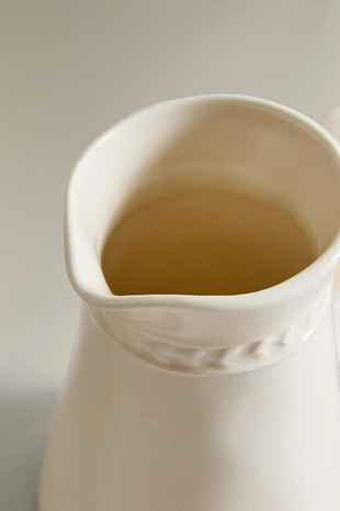 Кувшин из керамики с рельефным узором ZARA- Заказать в России