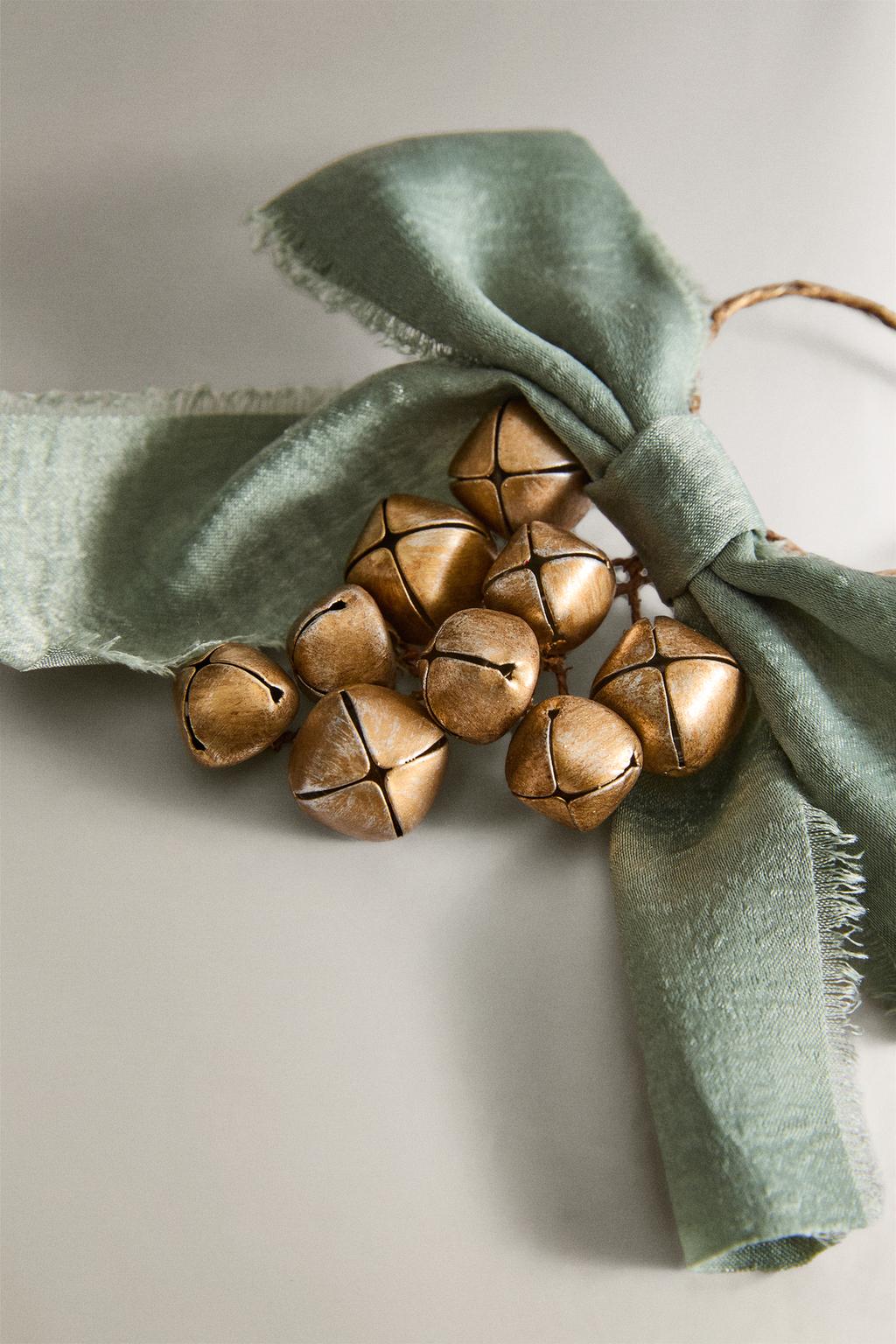 Набор рождественских кольц для салфеток с колокольчиками на санях (набор из 4 шт.)