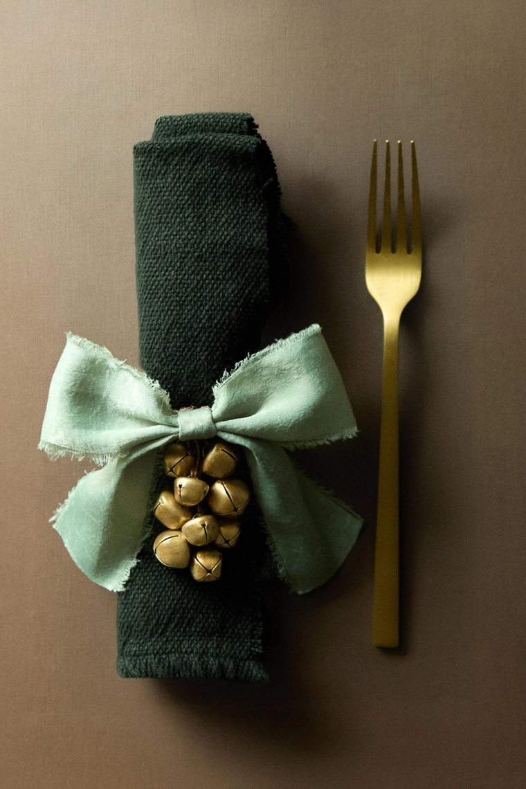 Набор рождественских кольцевых колокольчиков на салфетки (набор из 2)