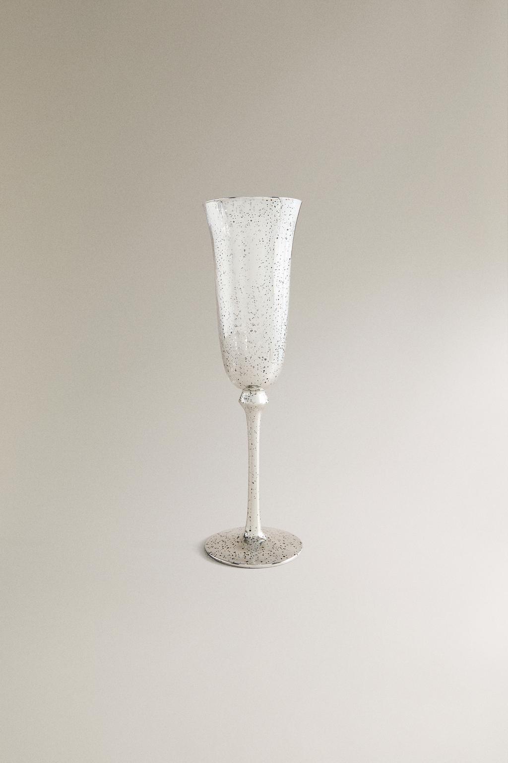 Рождественская флейта из серебристого стекла