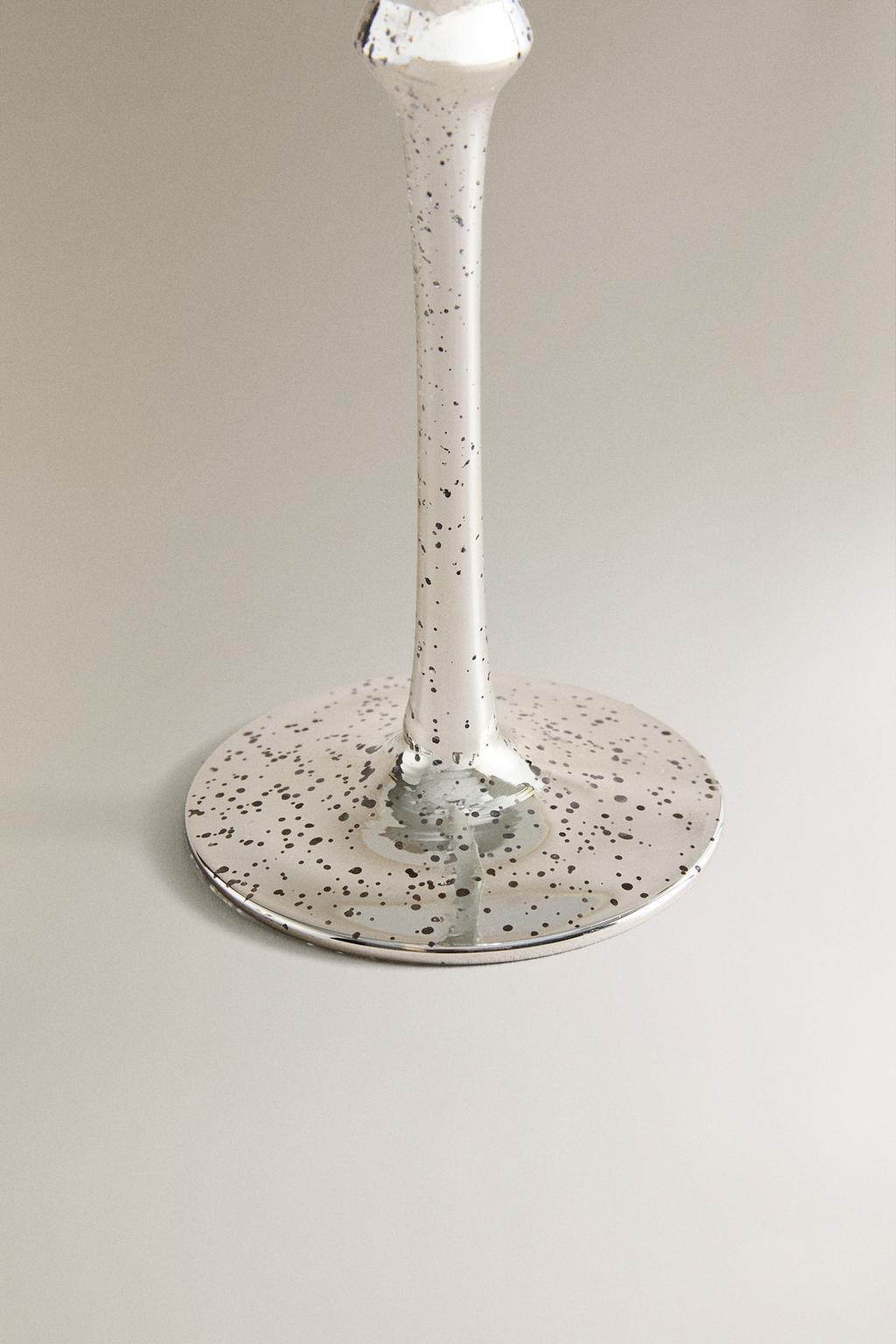 Рождественская флейта из серебристого стекла