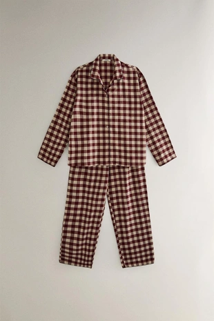 Длинные клетчатые рождественские штаны- Заказать в России