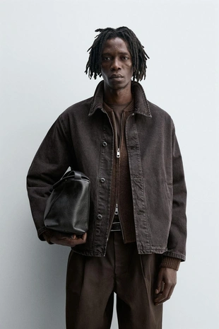 Джинсовая куртка-рубашка BOXY FIT- Заказать в России