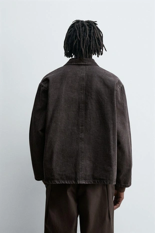 Джинсовая куртка-рубашка BOXY FIT- Заказать в России