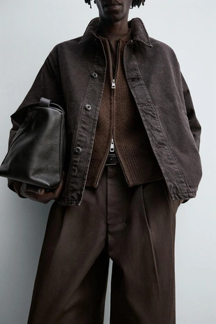 Джинсовая куртка-рубашка BOXY FIT- Заказать в России