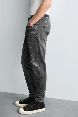 Джинсы SKINNY FIT с дырами- Заказать в России