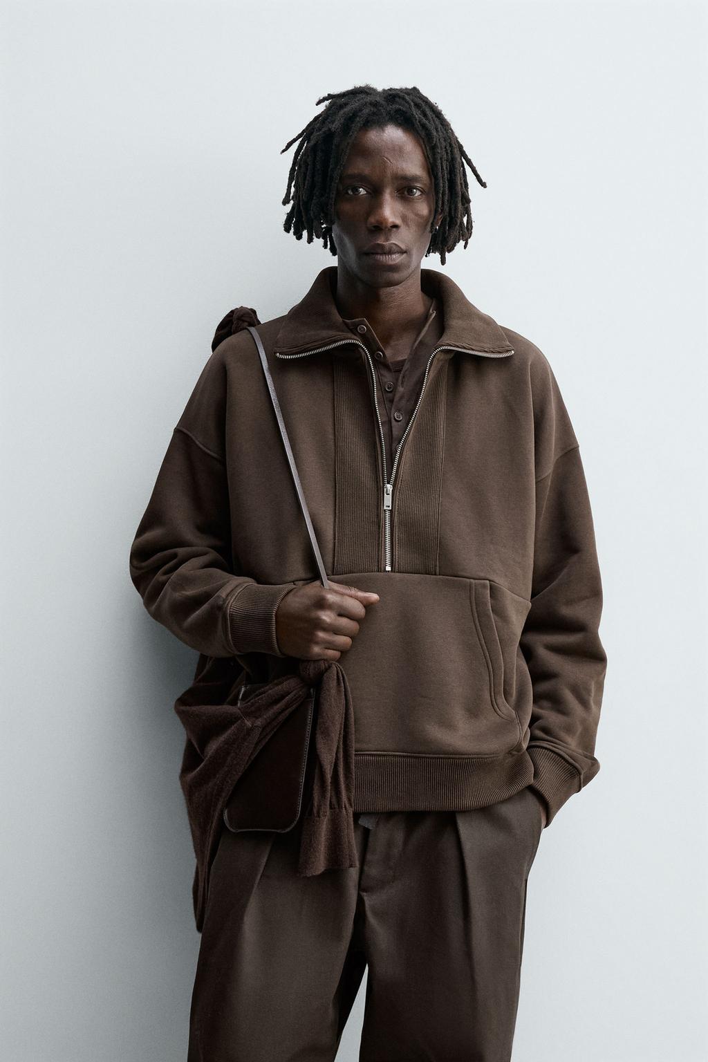 ТОЛСТОВКА С ВОРОТНИКОМ НА МОЛНИИ В РУБЧИК