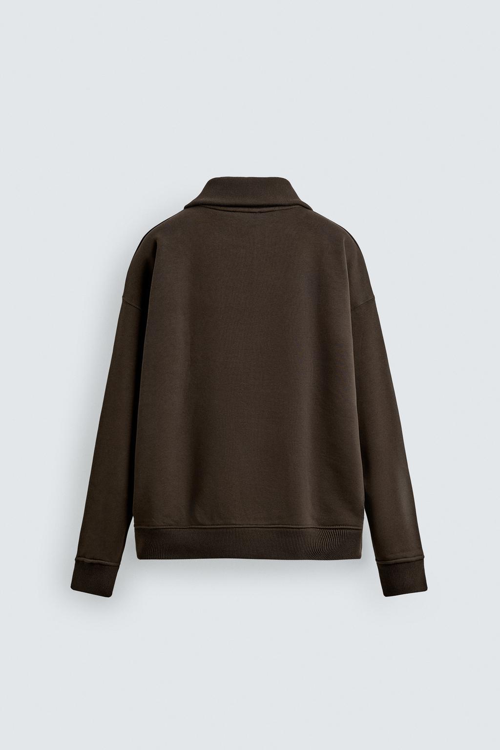 ТОЛСТОВКА С ВОРОТНИКОМ НА МОЛНИИ В РУБЧИК