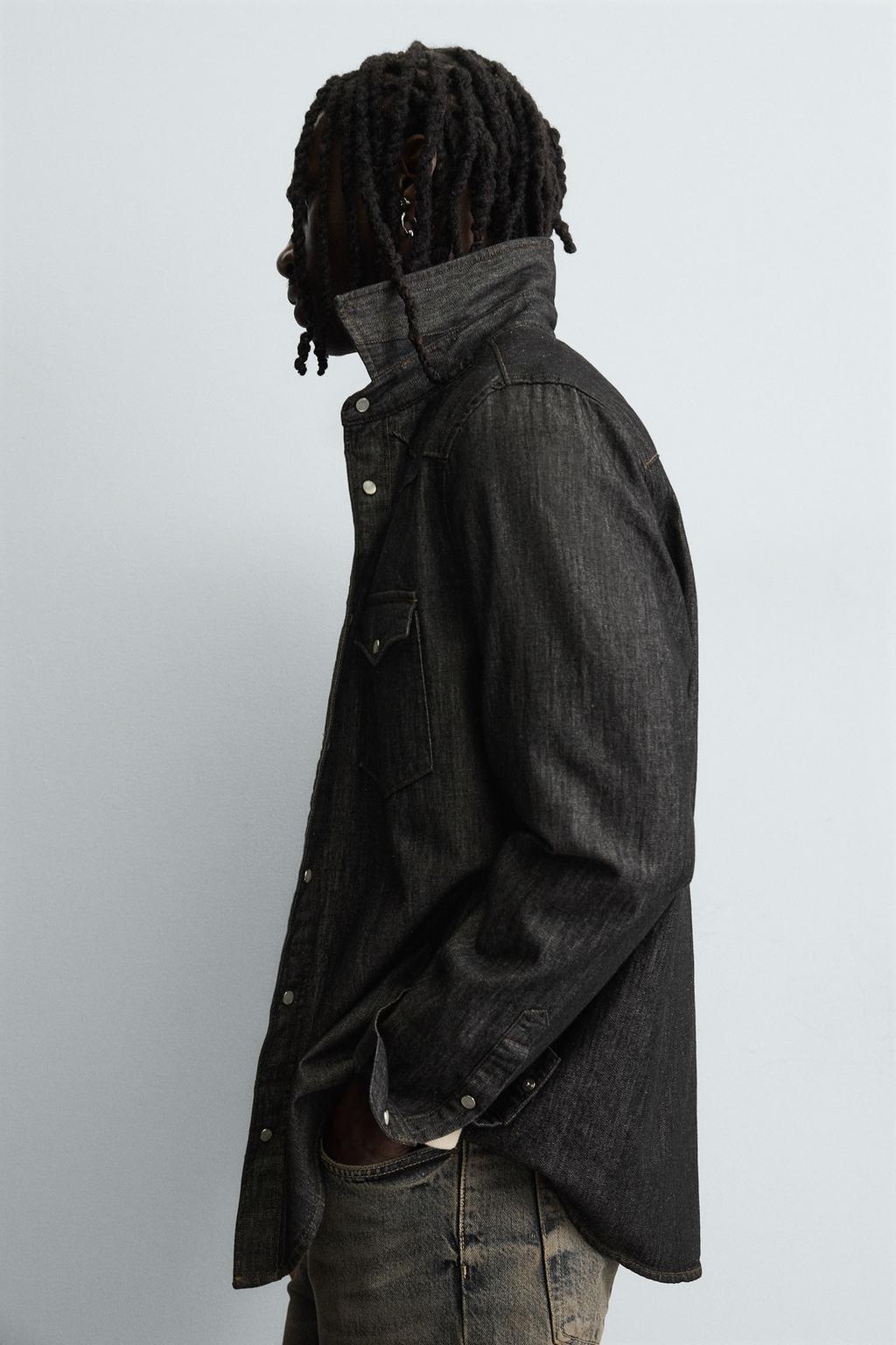 ДЖИНСОВАЯ РУБАШКА В КОВБОЙСКОМ СТИЛЕ