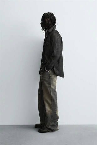 Джинсовая рубашка в ковбойском стиле- Заказать в России