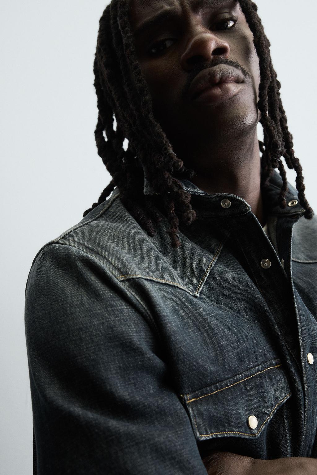 ДЖИНСОВАЯ РУБАШКА В КОВБОЙСКОМ СТИЛЕ