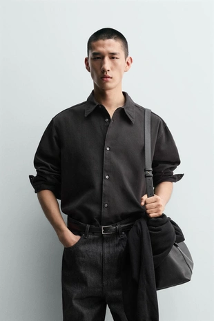 Купить Zara Цветная джинсовая рубашка