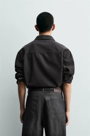 Brown | 7545/348/700 - Zara Цветная джинсовая рубашка