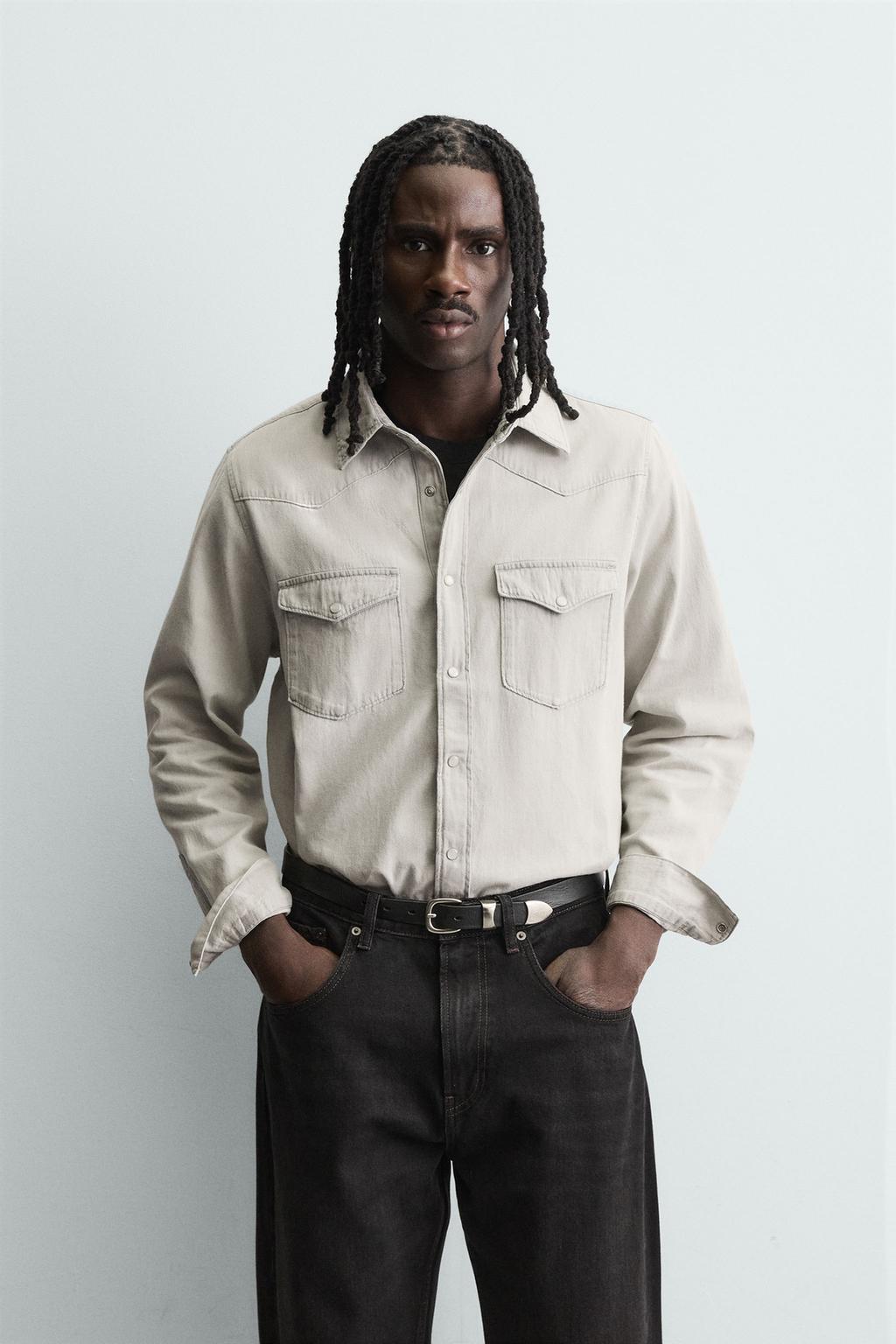 ДЖИНСОВАЯ РУБАШКА В КОВБОЙСКОМ СТИЛЕ