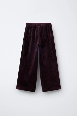 Костюм с худи и широкими брюками из велюра- Заказать в России