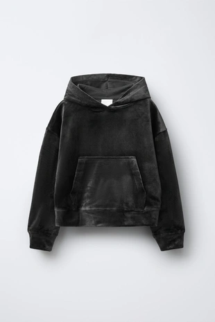 Костюм с капюшоном и широкими брюками из вельвета- Заказать в России