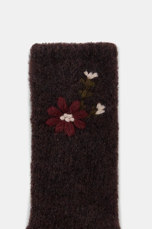 Носки с цветочной вышивкой- Заказать в России