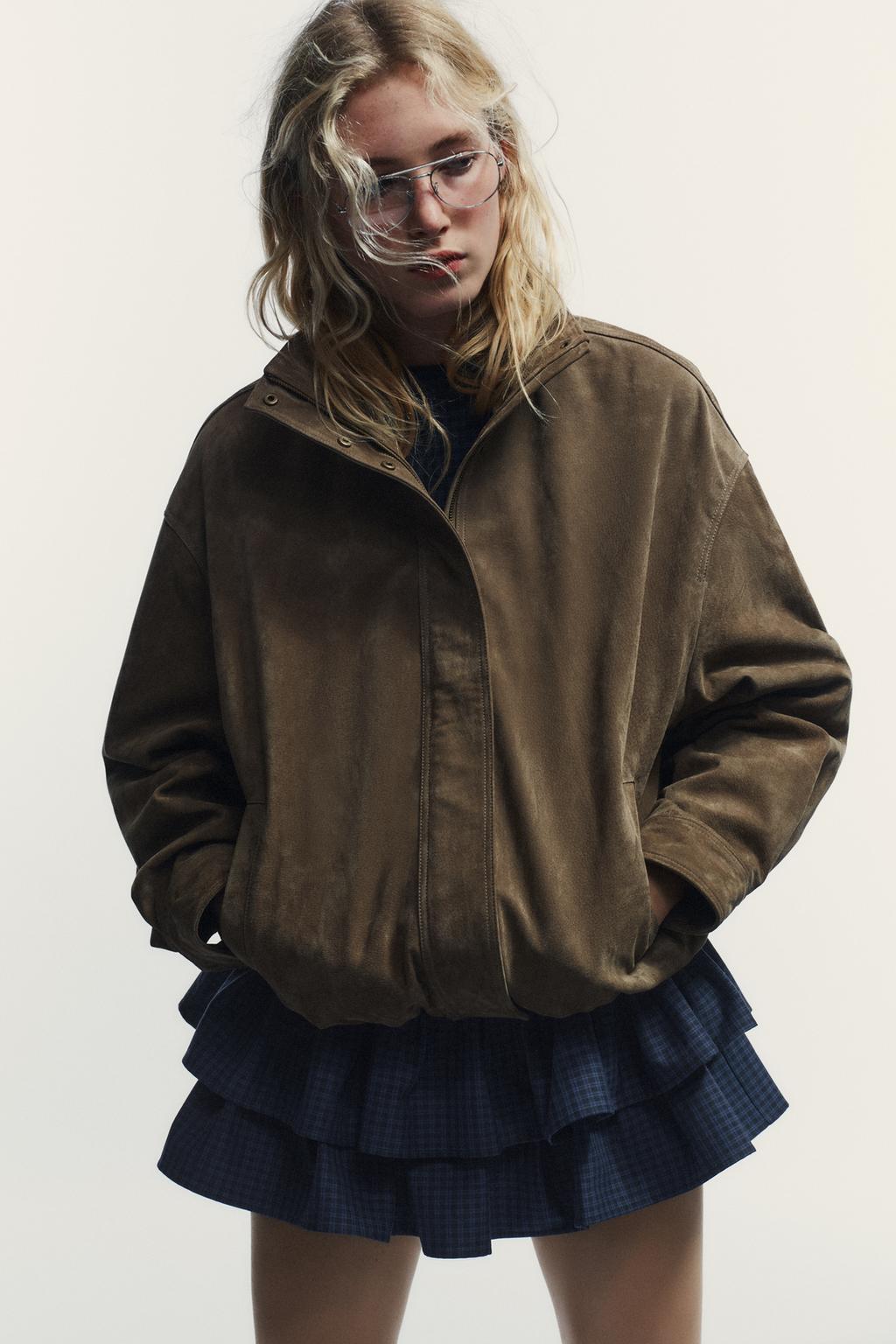 ОБЪЕМНАЯ КУРТКА ИЗ 100% ЗАМШИ