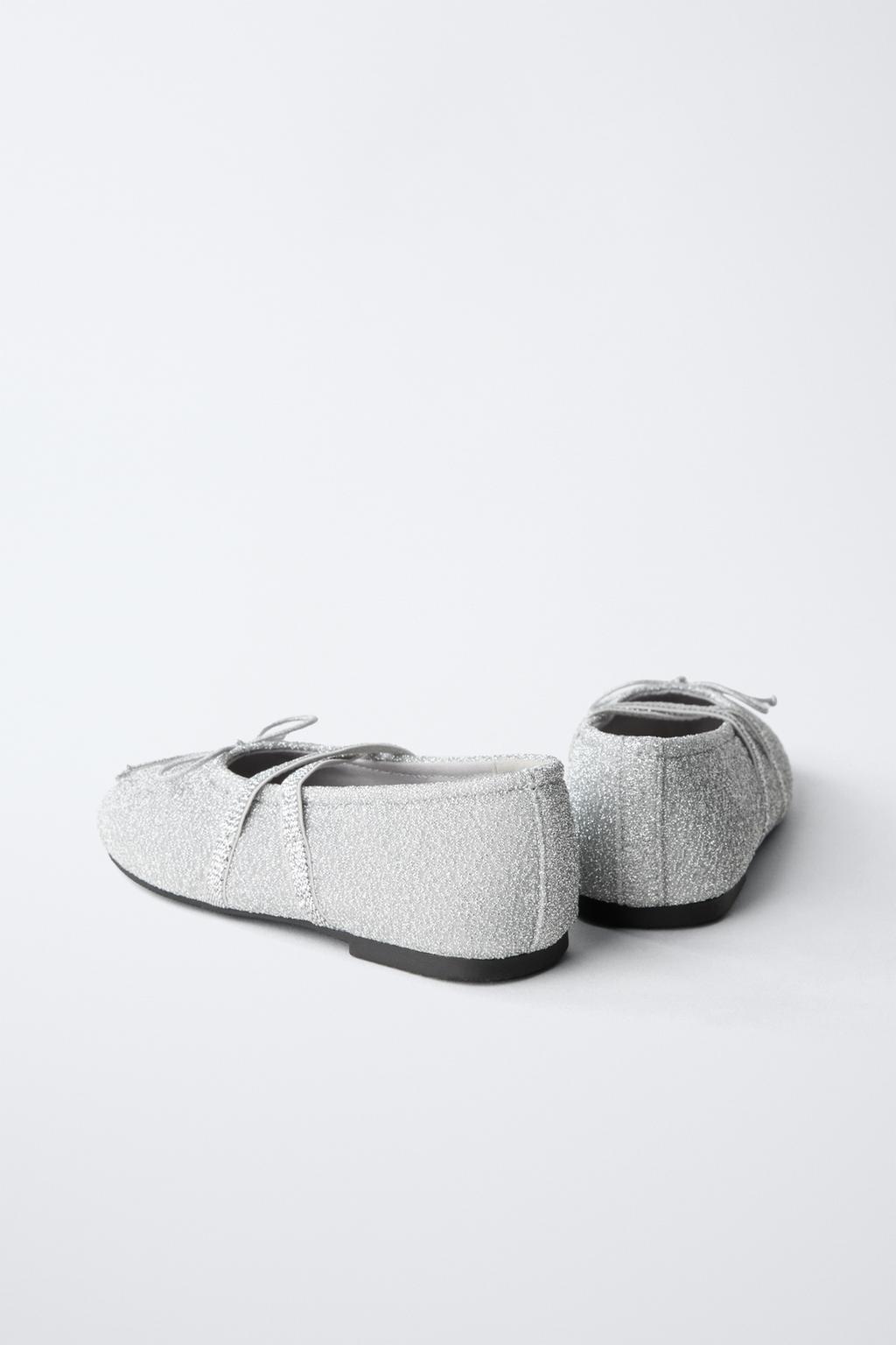 СЕРЕБРИСТЫЕ БАЛЕТКИ ДЛЯ ВЕЧЕРИНОК