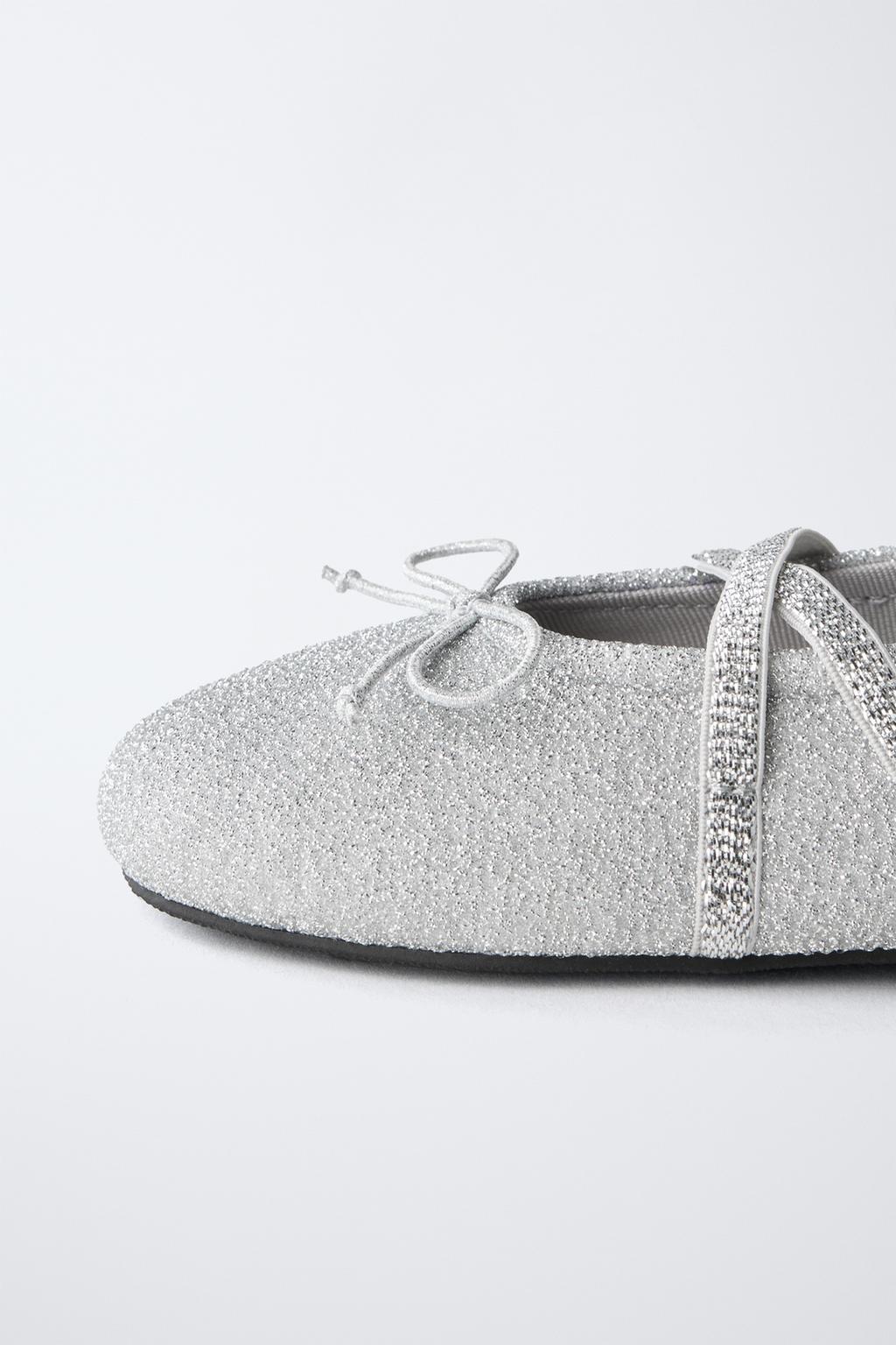 СЕРЕБРИСТЫЕ БАЛЕТКИ ДЛЯ ВЕЧЕРИНОК