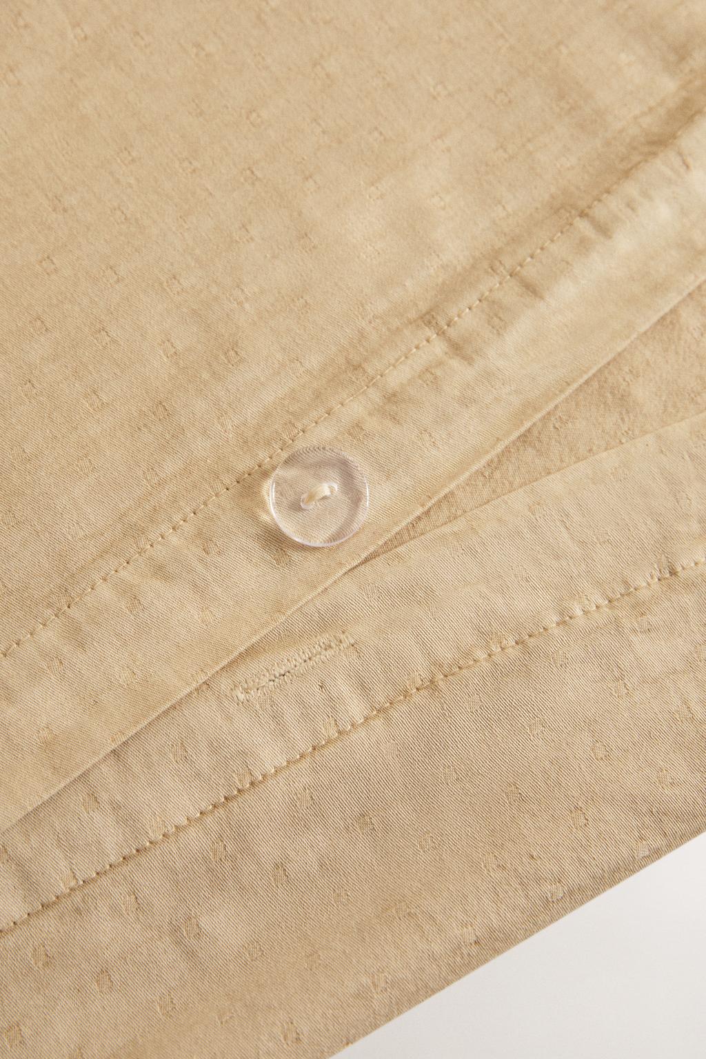 Однотонное хлопковое одеяло с текстурой