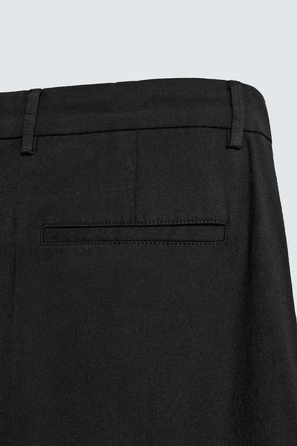 Брюки свободного кроя из хлопка и льна