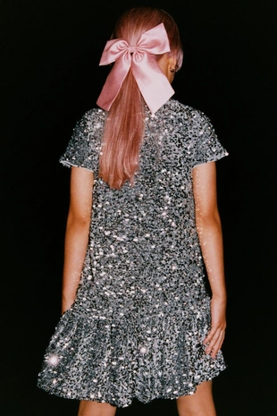 Платье с воланами и пайетками- Заказать в России