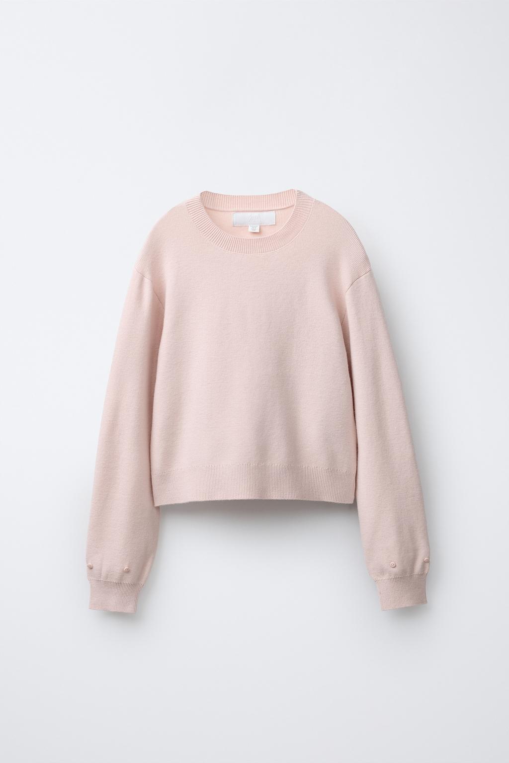 ВЯЗАНЫЙ ДЖЕРСИ С ПЕРЬЯМИ