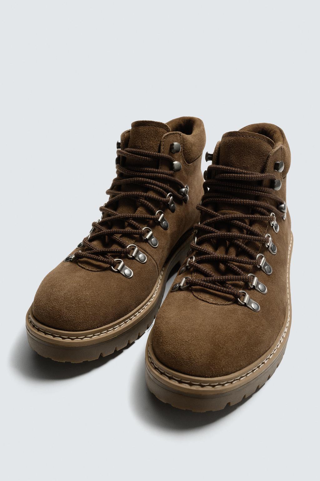 КОЖАНЫЕ БОТИНКИ НА ОБЪЕМНОЙ ПОДОШВЕ