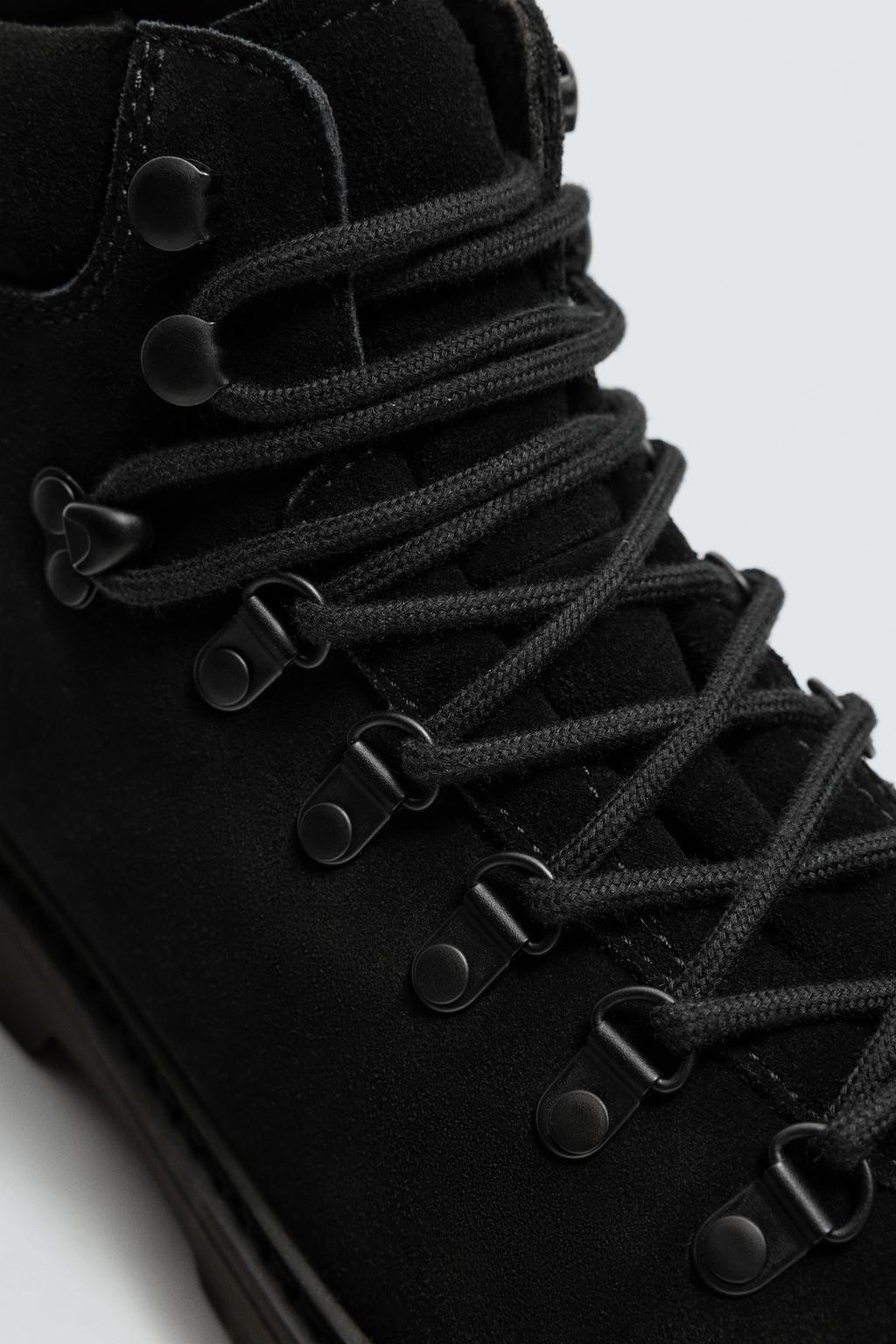 КОЖАНЫЕ БОТИНКИ НА ОБЪЕМНОЙ ПОДОШВЕ