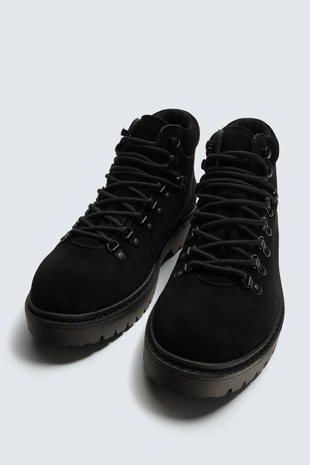 Кожаные ботинки на объемной подошве- Заказать в России