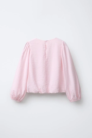 Атласная блузка с жемчугом- Заказать в России