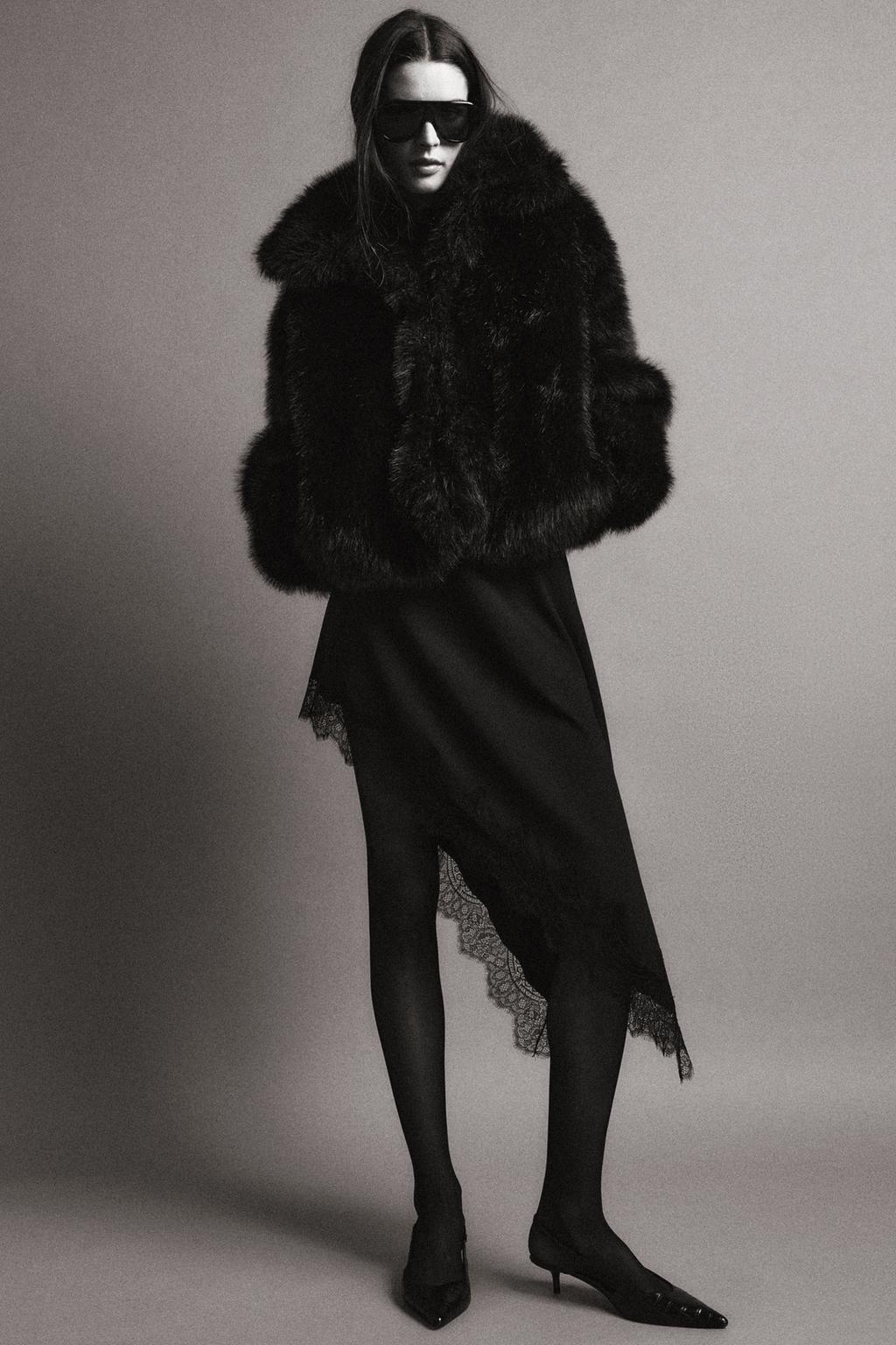 ЮБКА АСИММЕТРИЧНОГО КРОЯ С КРУЖЕВОМ — ZW COLLECTION