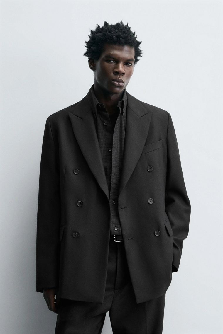 Пиджак из ограниченной коллекции из шерстяной смеси с двойной пуговицей