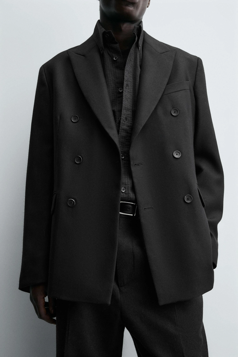 Пиджак из ограниченной коллекции из шерстяной смеси с двойной пуговицей