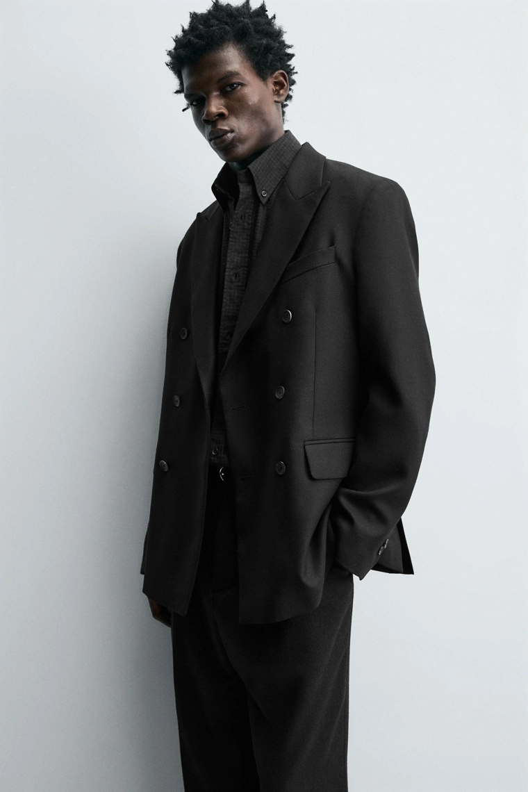 Пиджак из ограниченной коллекции из шерстяной смеси с двойной пуговицей