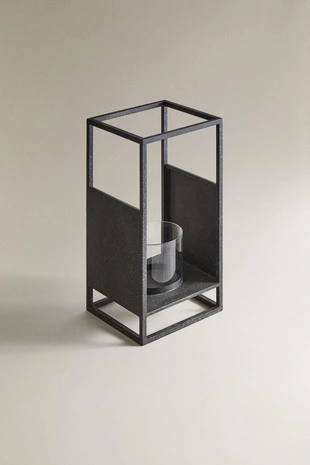 Чёрный металлический фонарь- Заказать в России