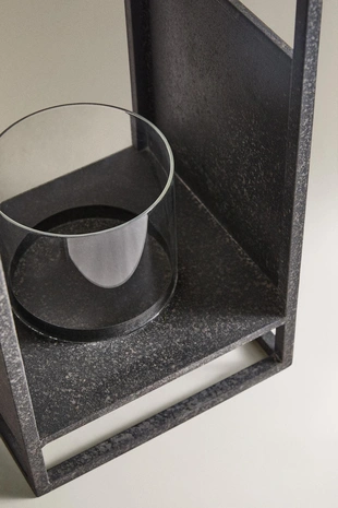 Чёрный металлический фонарь- Заказать в России