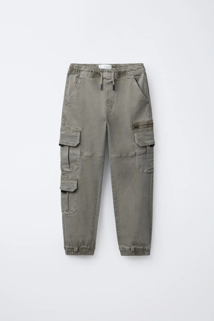 Эластичные брюки-джоггеры с карманами