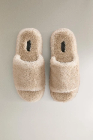 Тапочки с платформой и искусственным мехом- Заказать в России