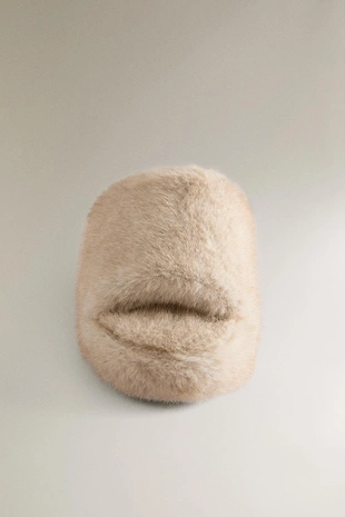 Тапочки с платформой и искусственным мехом- Заказать в России