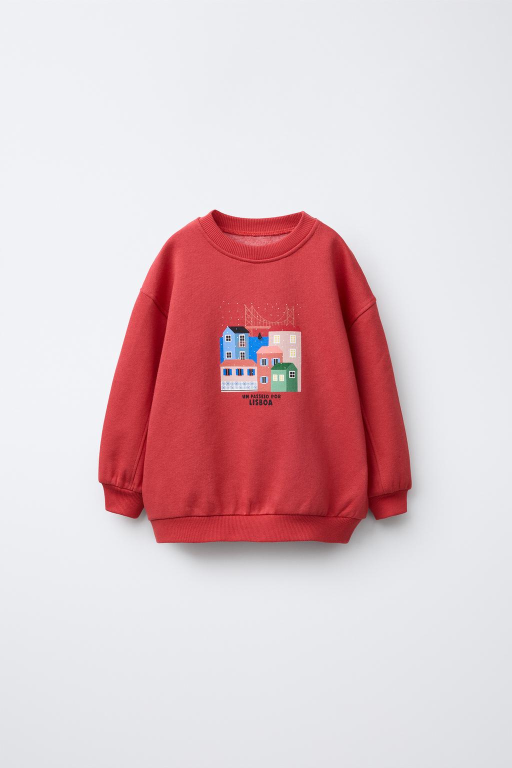 Толстовка с круглым вырезом и длинным рукавом