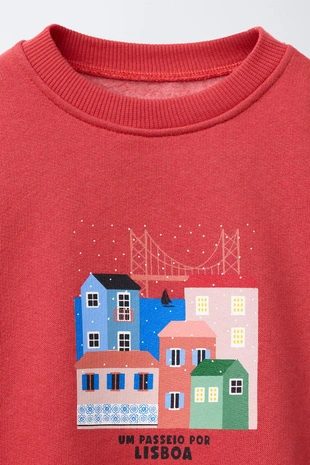 Толстовка с круглым вырезом и длинным рукавом- Заказать в России